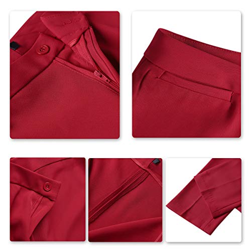 Yunclos Women's Business Office 1 Button Blazer Jacket And Pants Suit Set #TOP6