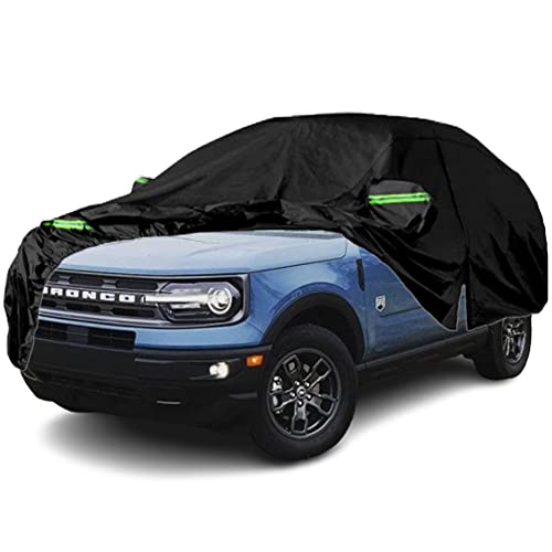 Ltdnb Waterproof Car Covers Compatible With 2021-2023 Ford Bronco Sport, All Weather Custom-Fit Car Cover With Zipper Door For Rain Snowproof Uv Windproof Protection #TOP2