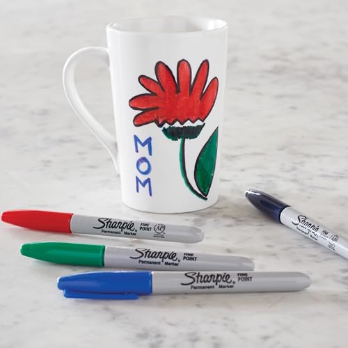Image of Sharpie Permanent Markers, Fine and Ultra-Fine Points, Assorted, 10 Count, USA 250th Anniversary Edition