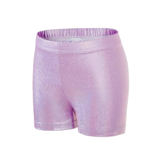 Gymnastics Leotards for Girls - Three-Piece Set with Sparkling Gradient Design, Long Sleeve Leotard, Shorts & Hairband for Ballet & Dance (Gradient Pink, Tag 8A(7-8 Years)) - Image 5