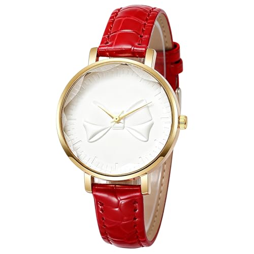 Montre femme en cuir tendance montre analogique quartz femmes multicolore