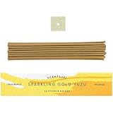 SCENTSUAL Incense - Sparkling Gold Yuzu 30 Sticks by NIPPON KODO, Japanese Quality Incense Since 1575