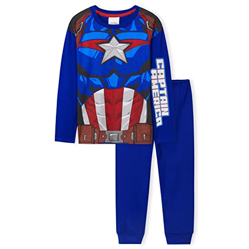 Marvel Pigiama Bambino di Capitan America, Pigiami in Puro Cotone,...
