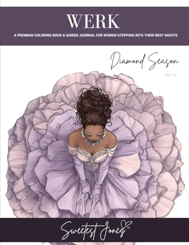 WERK: Red Carpet (VOL III): A premium coloring book for women stepping into their best nights.: Diamond Season image 2