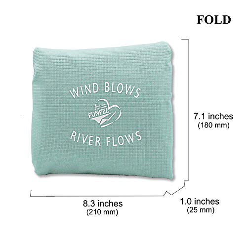 FUNFEL Foldable Travel Duffel Bag Tote Carry on Luggage Sports Water Resistant Nylon(II-Mint Green)