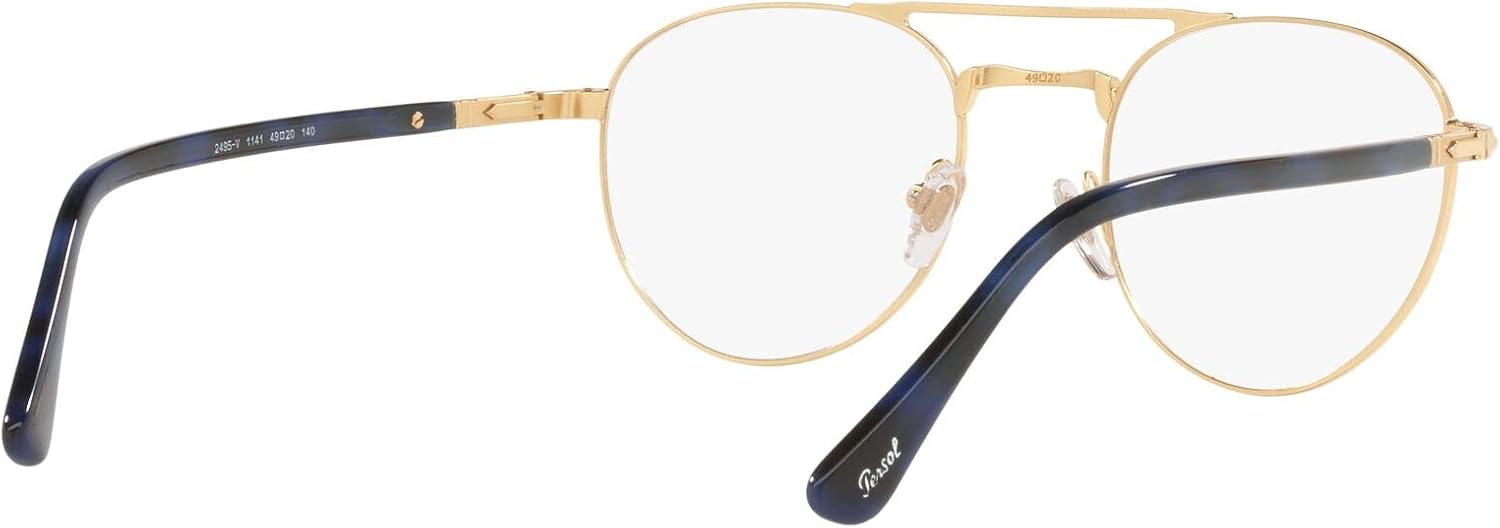 Persol Men's Po2495v Round Prescription Eyewear Frames Gold/Demo Lens 51 Millimeters image 8 of 12 B0BCWX3WGZ