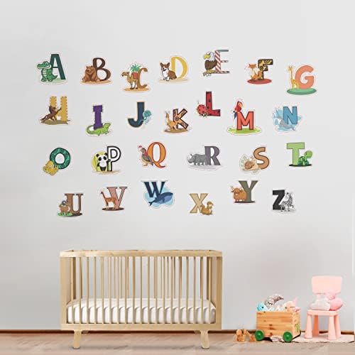 DEKOSH Alphabet Wall Decals - Colorful ABC Wall Stickers for Kindergarten, Playroom & Baby Nursery 5 41HOibIIUIL. AC