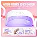 MEFA 72W Portable U V Nail Lamp, U V Light for Gel Nail with 3 Timers, Dryer for Gel Polish Fast Curing, 21pcs Lamp Beads LED Professional UV Light for Home Salon Art Tools