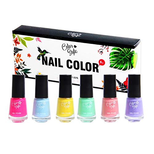 Fercaish Mini Nail Polish Set - 6 Pcs Classic Color Quick Dry Long Lasting and Not easy to peel off Healthy Nail Polish, Nail Art Decoration