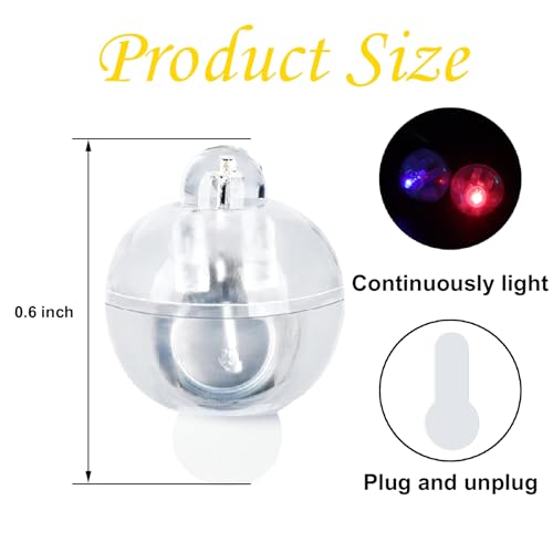 Image of 100 PCS Mutilcolor Mini Balloon Lights, Long Standby Time Mini Ball Lights, Round LED Lamp for Paper Lantern Balloon Party Wedding Birthday Festival Halloween Easter Eggs Christmas Decoration