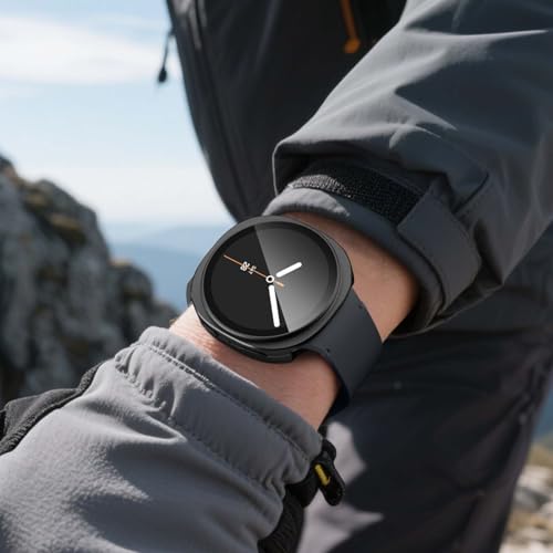 Funda para Samsung Galaxy Watch 8 44mm de metal robusto con protector premium 4