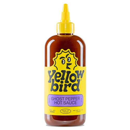 Yellowbird® Classic Ghost Pepper Hot Sauce 19.6 oz. Tabletop Size (Real Hot | 1 Bottle | Made in Texas)