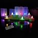 Produktbild QSPORTPEAK LED Kerzen Mit Fernbedienung,flammenlose Teelichter,flackernd wie echte Kerzen,Wiederaufladbare Kerzen mit Ladestation,Für Weihnachten Halloween Party Hochzeit,Multicolor,12er