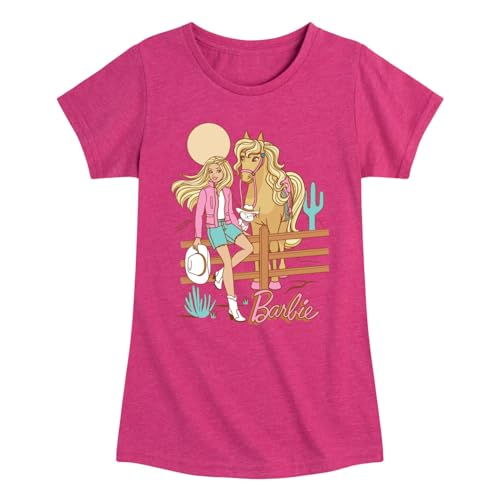 Barbie - Desert Cowgirl - Toddler and Youth Girls Fitted Short Sleeve Graphic T-Shirt