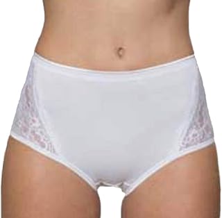 Calzoncillos para mujer de algodón elástico de cintura alta, 6 unidades., Color blanco., XXL