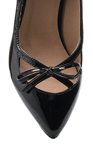 Olivia K Women¡¯s Classic Closed Toe D'Orsay Bow Kitten Heel Pump | Dress, Work, Party Mid Heeled Pumps4