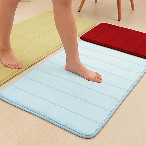 Tappetino da Bagno Extra Morbido Antiscivolo, ad Asciugatura Rapida, in Memory Foam Altamente Assorbente, 140 x 200 cm, Arancione. Perfetto per la Sicurezza e Il Comfort in Bagno.