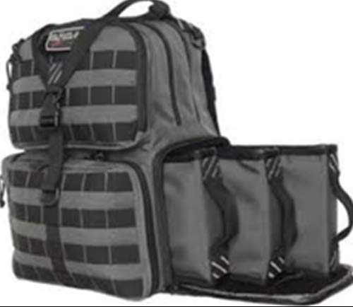 G.p.s. Tactical Range Backpack | Gray | 3 Handguns Capacity | Molle Webbing | Durable Waterproof Stain-Resistant Shooting Tactical Gear #TOP1