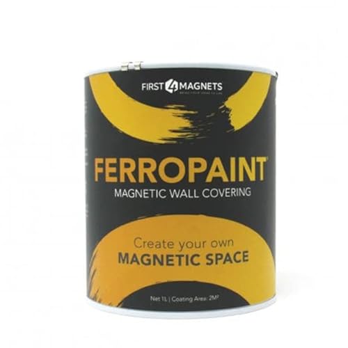 Magnet Expert Pintura Magnética Ferropintura-carbón Vegetal-1 Litro (1 Lata)