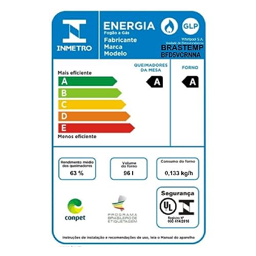 Fogão Brastemp 5 Bocas Duplo Forno Cor Inox Com Mesa De Vidro E Touch Timer Com Autodesligamento - B