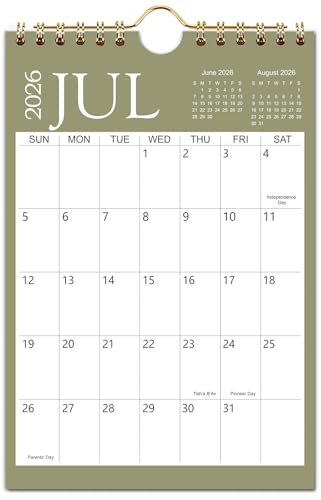 Mini Wall Calendar 2026-2027 6x9 Inch Mini Calendar 18 Month Small Calendar from July 2026 to December 2027 Little Notepad Calendar for Desk Kitchen RVs Bulletin Board or Fridge