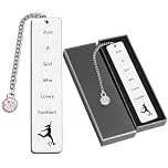 Football Gifts for Girls Book Mark Just a Girl Who Loves Football Bookmark for Women Girls Personalised Bookmarks Pretty Bookmark Themed Gifts Metal Bookmarks Souvenir Birthday Christmas Gift