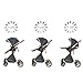 Nine point nine 2 in 1 Baby Stroller, Reversible Convertible Infant Stroller of One-Click Folding, Newborn Travel Strollers Toddler Standard Pram Carriage (225 Blue)