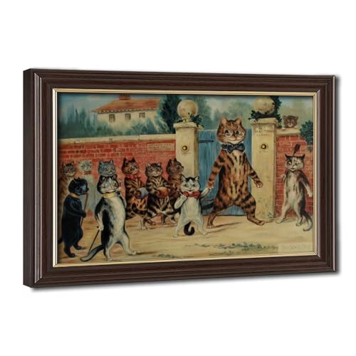 Impression sur toile The Good par Louis Wain - Cadre à suspendre 40,6x61 cm