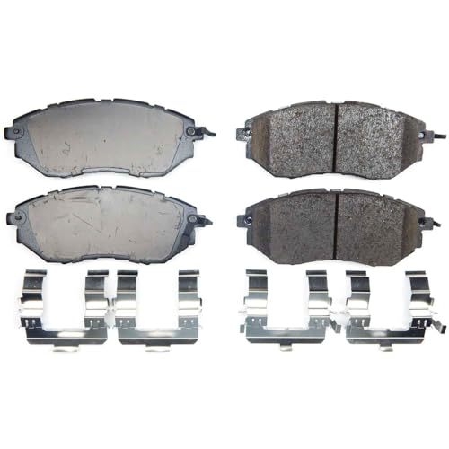 Image of PowerStop Front Brake Pads For Subaru Legacy 2015 - Ceramic Brake Pads With Installation Hardware, 17-1078B