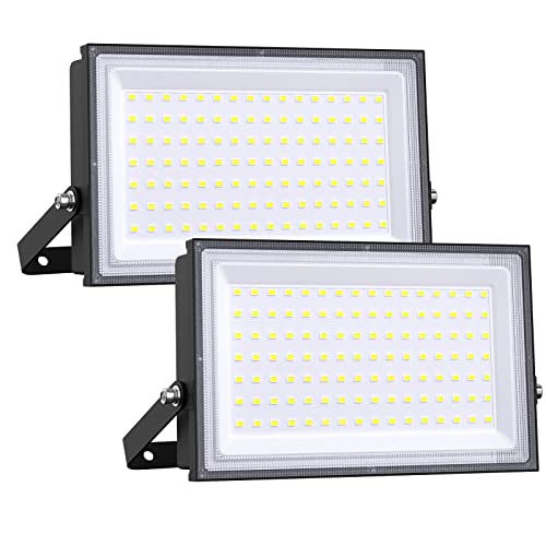 Onforu 2 Pack 100W LED Flood Light Outdoor, 8900LM Super Bright...