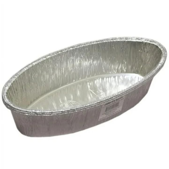 Nicole Fantini Disposable Aluminum 5lb Large Oval Loaf/Challah Pans For Thanksgiving - 100% Recyclable Tin Foil Pans & Ideal for Baking - Perfect for Baking Cakes, Bread & Brownies : 18 Count
