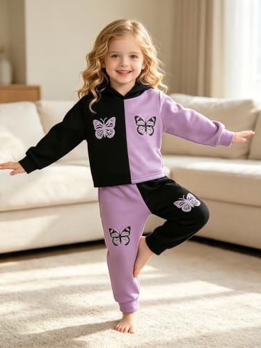 Image of Kid Toddler Girl Clothes - Tie Dye Hoodie Sweatshirt Girl Outfits Pullover Jogger Hooded Sweatpant Set