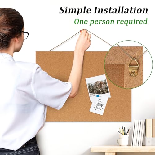 Dollar Boss NDF-MCB-3040-1PC Magnetic Cork Board, 16 Inch X 12 Inch Small Cork Bulletin Board 0.7 Inch Thick Frameless Corkboards thumb #4