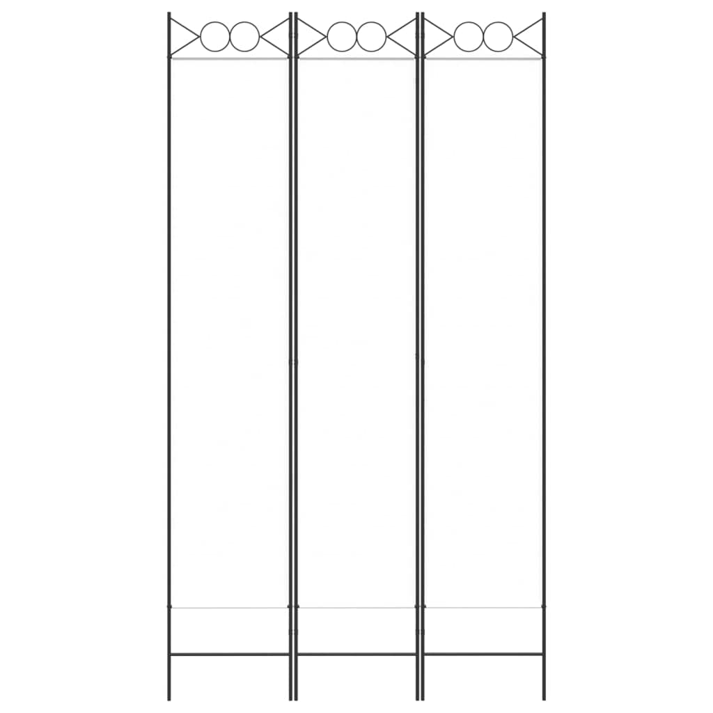 Paravent 3 Panneaux Blanc 120x220 cm Tissu Séparation de Pièce Design Pliable Cloison de Séparation de Chambre Espace Privé Ecran d'intimité Séparation de Bureau Bloquer Le Soleil