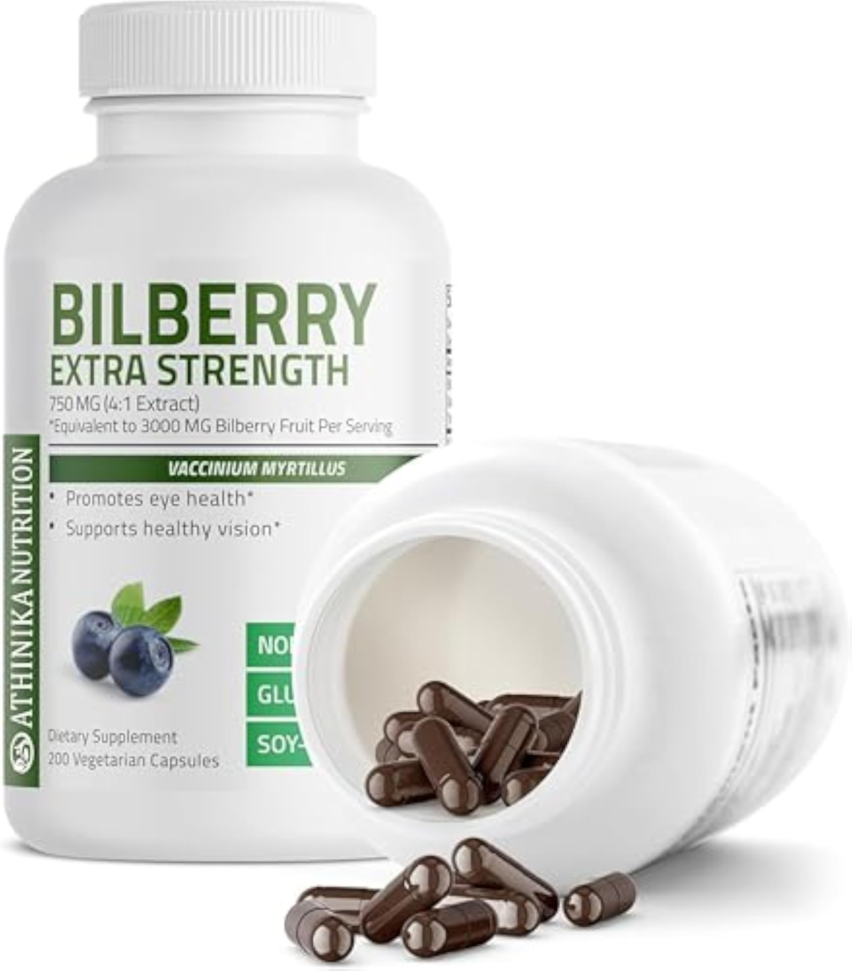 Bilberry Extra Strength Capsules, 200 Vegetarian