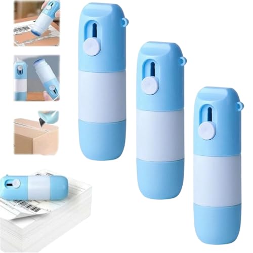 Borrador etiquetas paquete,Fluido de corrección de papel térmico con abridor de paquetes, artefacto de protección de privacidad personal de 3 piezas, 2 en 1 dispositivo de borrado de fuga anti -inform