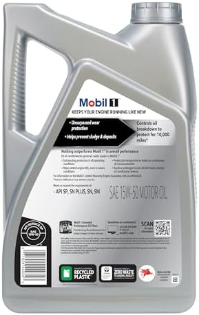 Mobil 1 Advanced Full Synthetic Motor Oil 15W-50, 5 Quart - 2