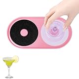 KKJCXY Bar Glass Rimmer – All-in-One Margarita Salt Rimmer Set for Cocktails, Salt and Sugar Rimmer Tray for Drinks – Drink Rimmer, Glass Rimmer for Margarita Rim, Cocktail Rimmer for Bar Tool