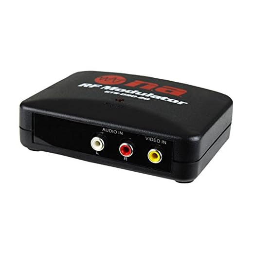 RF Modulator TV Switch Audio Video RCA Ant Input to F Type Coax Output Converter