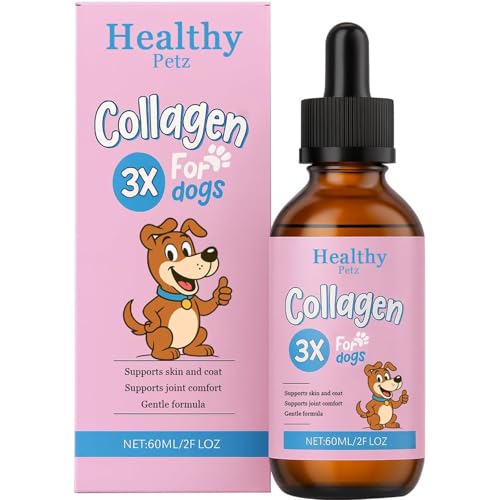 Healthy Petz Premium Liquid Collagen HealthyPetz Liquid Collagen for Dogs Supports Joint Relief & Healthy Skin Coat Gut Health Premium Collagens Supplement 2 fl.oz