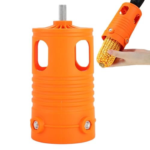 Spellafili elettrico per pannocchie di mais - Strumento per sbucciare mais impermeabile | Peeler pannocchia di mais per rimuovere cereali, utensili da cucina, 6,1 x 2,8 pollici (arancione)