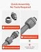 VEVOR 1/2 inch Liquid Tight Connector, 100 Packs, Non-Metallic Electrical Conduit Fitting, Flame-Retardant PA6 Nylon Flexible Conduit Connector, for Home Kitchen Bathroom Tube Tool Supplies, Gray
