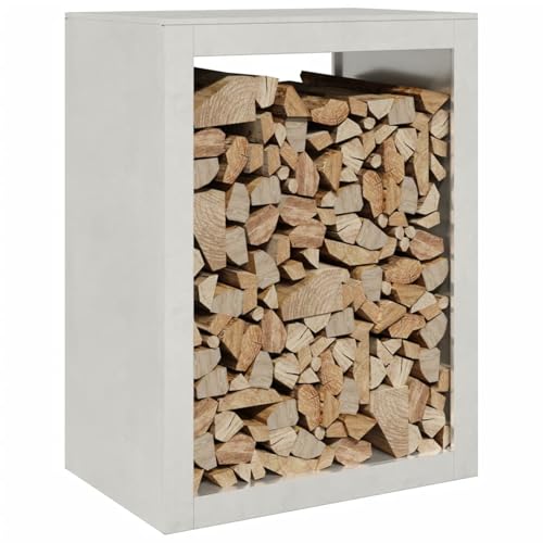 ATOMSTACK MAKER Brennholzregal aus Edelstahl 60x40x80 cm – robust, rostfrei & luftdurchlässig für trockenes Kaminholz – ideal für Kamin, Ofen & Wohnzimmer