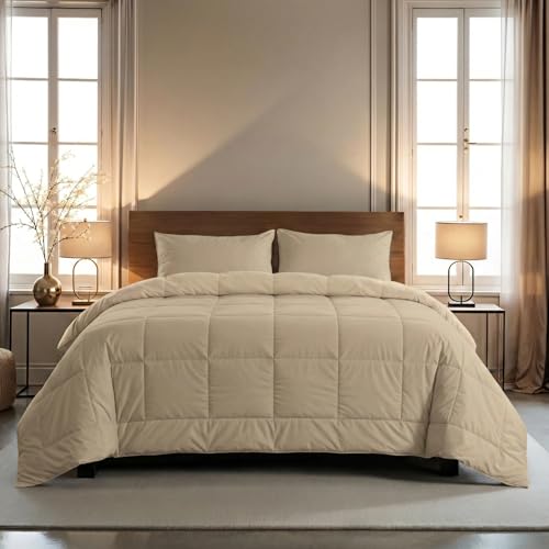 Zelesta Wonderbed Waschbare Bettdecke ohne bezug – Bettdecke & Bezug in einem | Waschbar & Trocknergeeignet | Antiallergisch, Atmungsaktiv & Temperaturregulierend (140x200 cm)