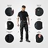 SITE KING Mens Cargo Combat Work Trousers Sizes 28 to 56 with Button & Zip Fly (28W / 31L) Black #5