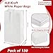 Concession Essentials 4lb White Paper Bags - Pack of 150ct. White Paper Lunch Bags. Great for Holiday Cookie Bags and Arts and Crafts., (CEwhite4lbPaperBag-150CT)