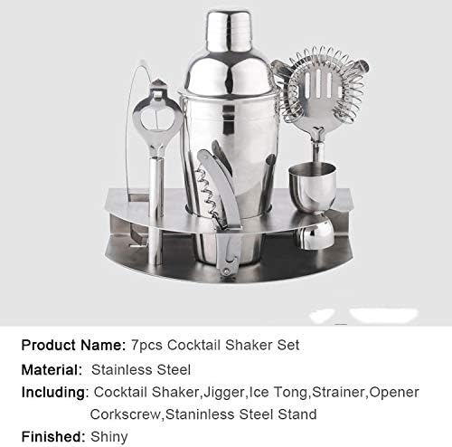 Juego de 7 piezas para coctelera de acero inoxidable miniatura 3