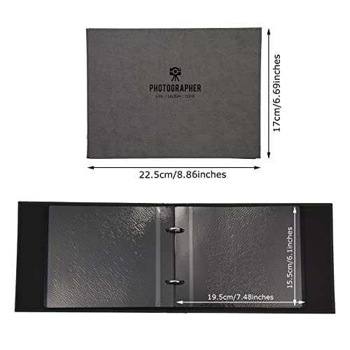 Enyuwlcm Self Adhesive Photo Album Small Scrapbooking Album With Black Pages Diy Scrapbook Album As Handmade Gift 40 Pages Gray #TOP1