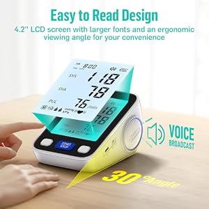 Runstar Upper Arm Blood Pressure Monitor with Wide Range Cuff (8.6'' -16.5'') for Home Use FSA&HSA Eligible, Automatic Digital BP Machine with Storage Bag, 2x99 Reading Memory — photo 5 of 6