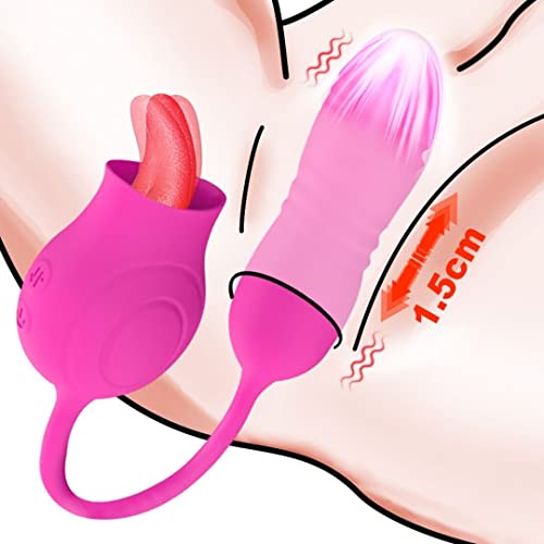 Vibrador Rosa Poderosa Silicone Estimulador clitóris Lambendo Brinquedos Sexuais Feminino 15 Velocid